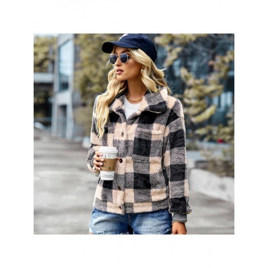  Women's 2022 Winter Fashion Plaid Women's Coats