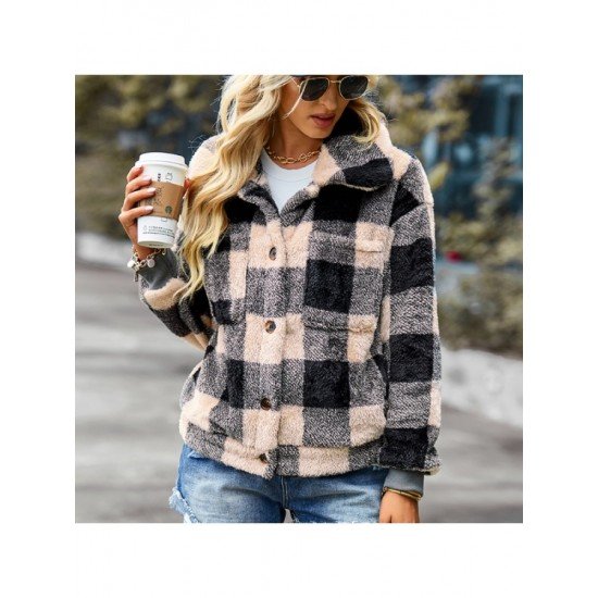  Women's 2022 Winter Fashion Plaid Women's Coats