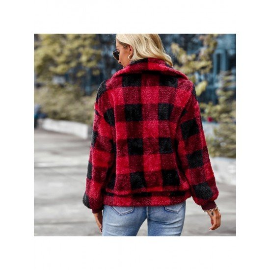  Women's 2022 Winter Fashion Plaid Women's Coats