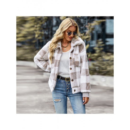  Women's 2022 Winter Fashion Plaid Women's Coats