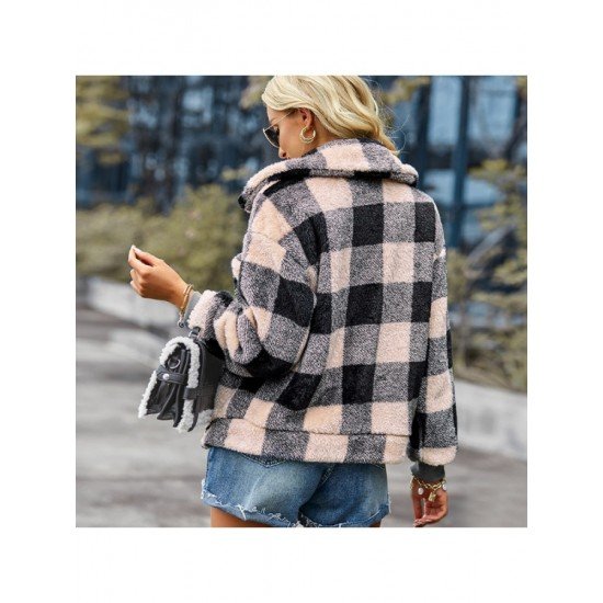  Women's 2022 Winter Fashion Plaid Women's Coats