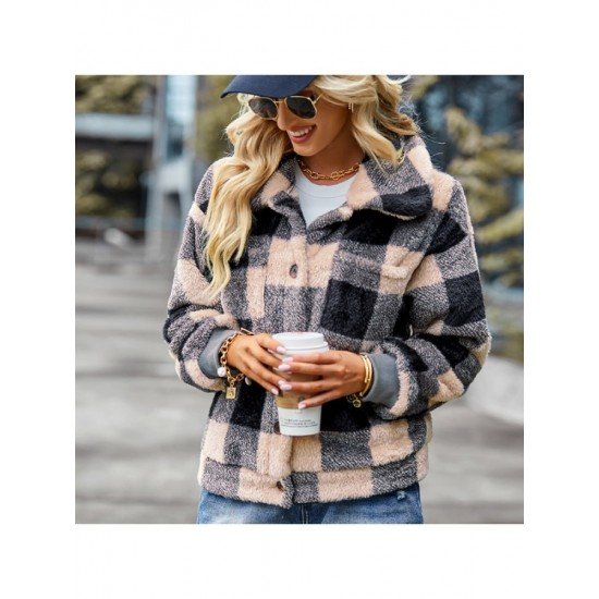  Women's 2022 Winter Fashion Plaid Women's Coats