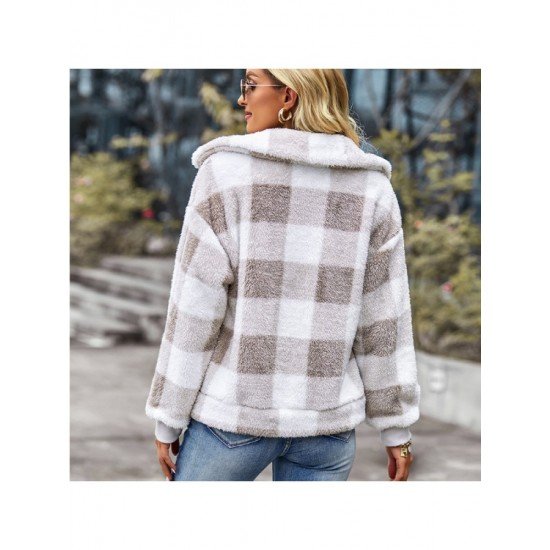  Women's 2022 Winter Fashion Plaid Women's Coats