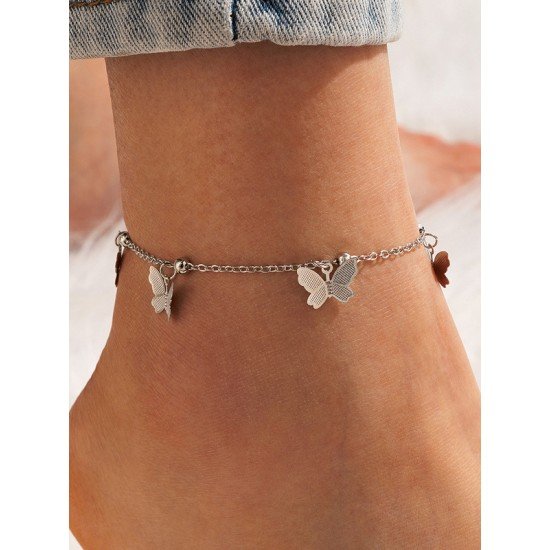 Butterfly Hollow Out Solid Beach Simple Anklets