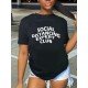 Casual Letter Printed T Shirts For Women