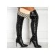 Fashionable Black Stiletto Over The Knee High Boots