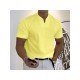  Men Pure Color Short Sleeve Polo Shirt