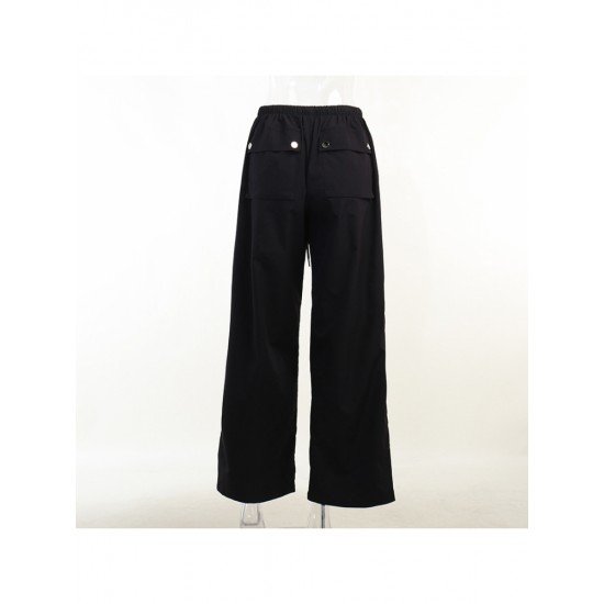  Fall Pure Color Casual Loose Women's Pants