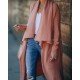  2022 Pure Color Loose Women's Knitted Coats