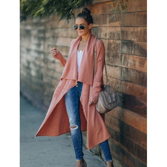  2022 Pure Color Loose Women's Knitted Coats