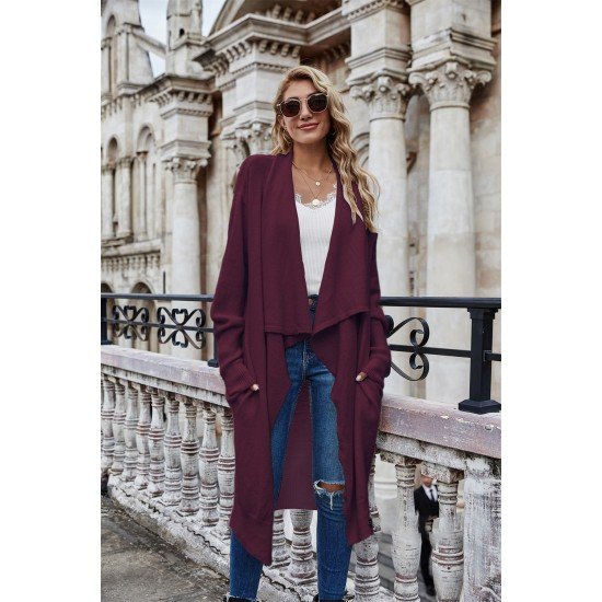  2022 Pure Color Loose Women's Knitted Coats