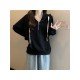  Pure Color Hooded Zipper Women's Versatile Hoodies