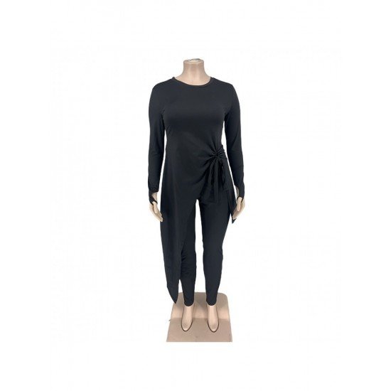  Bandage Irregualar Top And Tight Trouser Sets