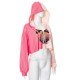  Fashion Street Colorblock Printing Long Sleeve Hooded Top