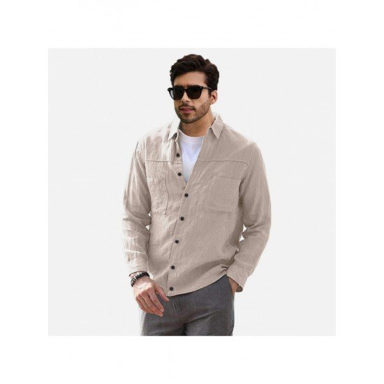  Versatile Casual Solid Color Long Sleeve Shirt