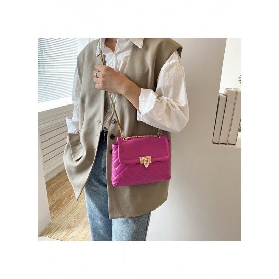  PU Pure Color Cross-body Bag For Women