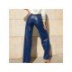 Street Solid Straight Leg PU Leather Trousers