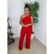  Pure Color Irregular Sleeveless Women's Jumpsuit