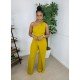  Pure Color Irregular Sleeveless Women's Jumpsuit