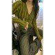  American Retro V-Neck Contrast Color Cardigan Sweater