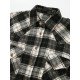 Fashion Contrast Color Plaid Polo Collar Shirt Coat