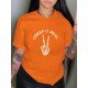 Skeleton Hand Graphic Hip Hop T Shirts