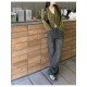  American Retro V-Neck Contrast Color Cardigan Sweater