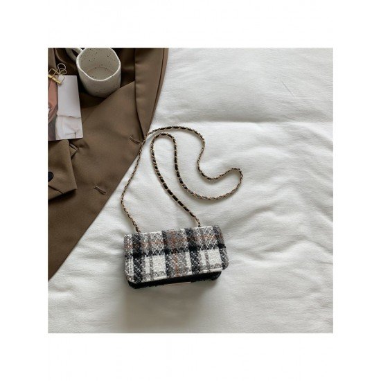  Fashion Simple Plaid Women's Shoulder Bag