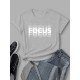 Blurred Letter Graphic Funny Tops For Women