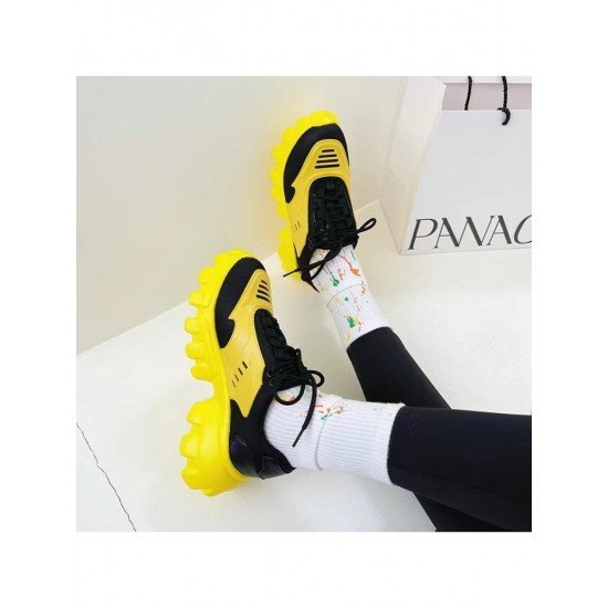 Sports Color Blocking Lace Up Sneakers