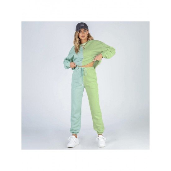 Color Blocking Matching 2 Piece Tracksuit Pant Sets