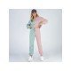 Color Blocking Matching 2 Piece Tracksuit Pant Sets