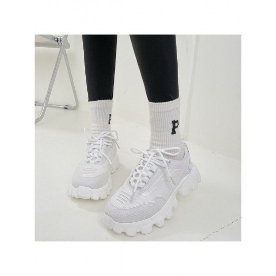 Sports Color Blocking Lace Up Sneakers