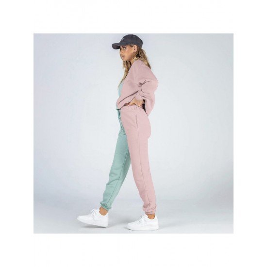 Color Blocking Matching 2 Piece Tracksuit Pant Sets