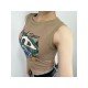 Vintage Graphic Cropped Tank Tops 