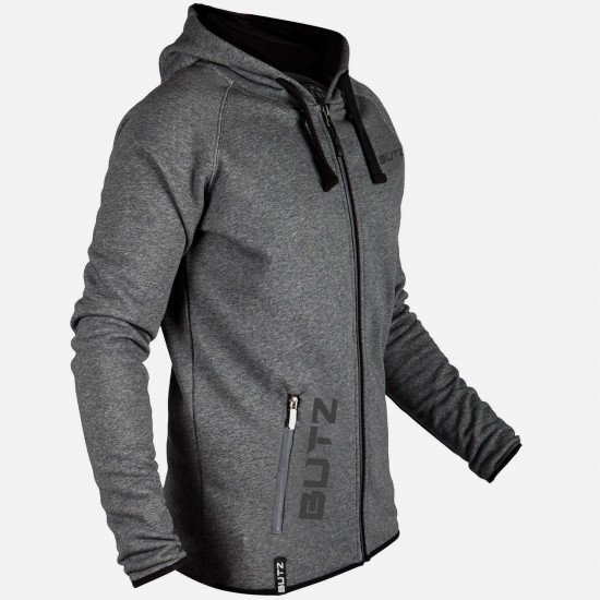 Sports Black Hooded Coats For Men