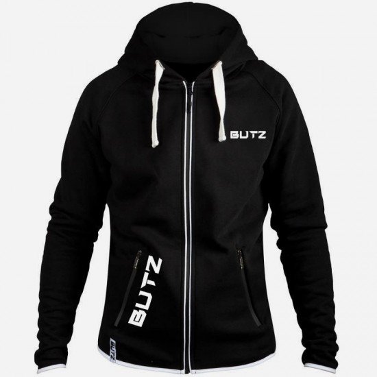 Sports Black Hooded Coats For Men