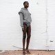 Stringy Selvedge Oversized Hooded Top And Short Sets