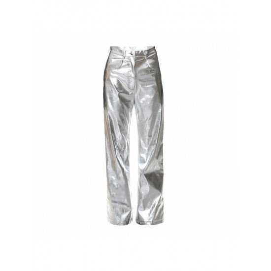 Street Solid Straight Leg Trousers For Ladies