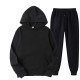 Asian Size Solid Color Hoodie Two Piece Workout Clothes