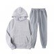 Asian Size Solid Color Hoodie Two Piece Workout Clothes