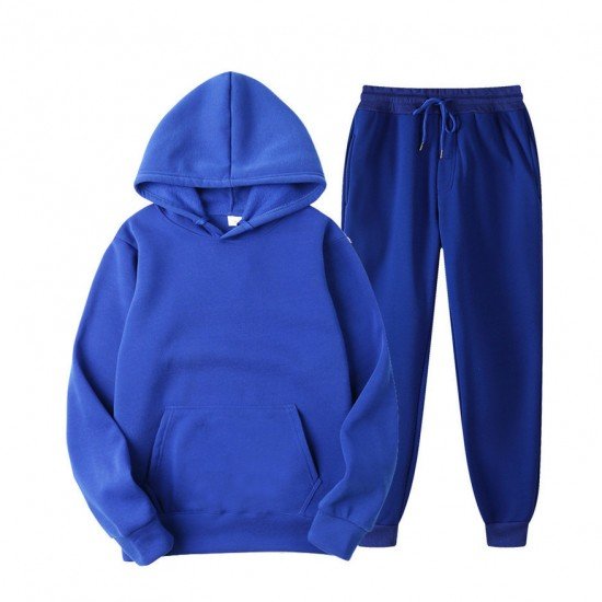 Asian Size Solid Color Hoodie Two Piece Workout Clothes