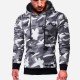  Casual Camouflage Hooded Raglan Sleeve Pullover