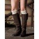 Thicken Knitting Solid Short Christmas Boot Cover