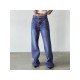  Stylish Street Pure Color Denim Pants