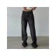  Stylish Street Pure Color Denim Pants