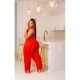 Women Tassel Solid Matching Sleeveless Top And Trouser Sets