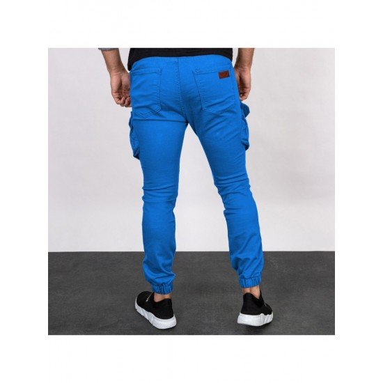 Fashion Casual Pure Color Drawstring Pants For Men