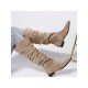  2022 Round Toe Suede Women's Mid Calf Boots