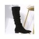  2022 Round Toe Suede Women's Mid Calf Boots